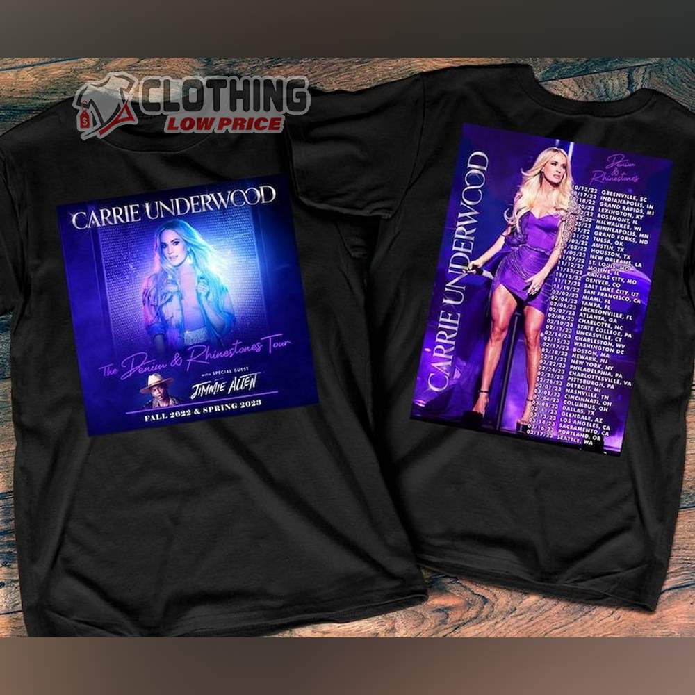 2023 – 2023 Carrie Underwood The Denim Rhinestones America Tour T-Shirt