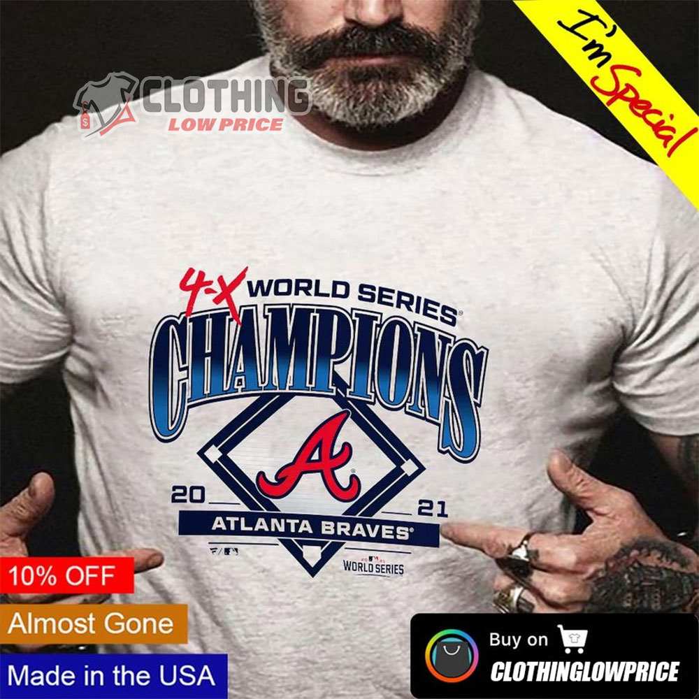 4-Time World Series Champions Atlanta Braves T-Shirt