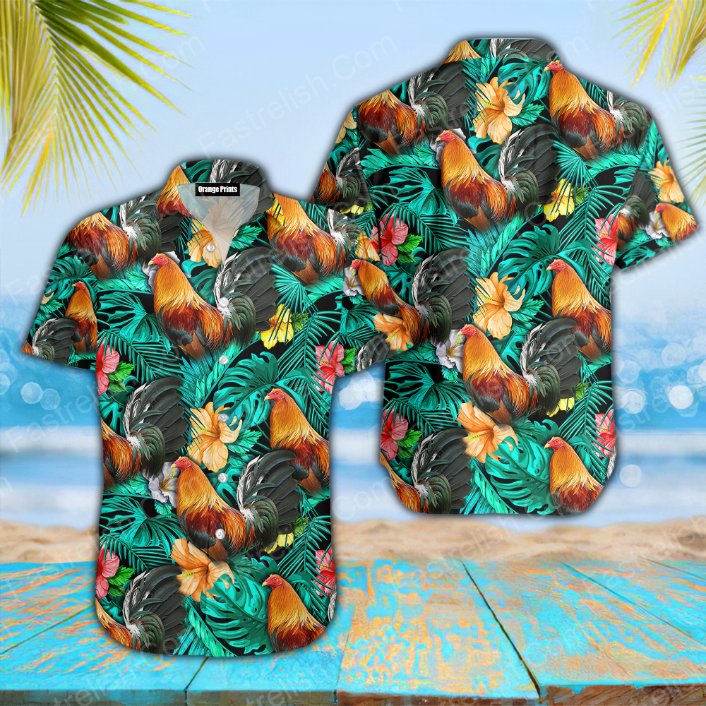 Rooster Hawaiian Shirts For Men & Women | HW5070