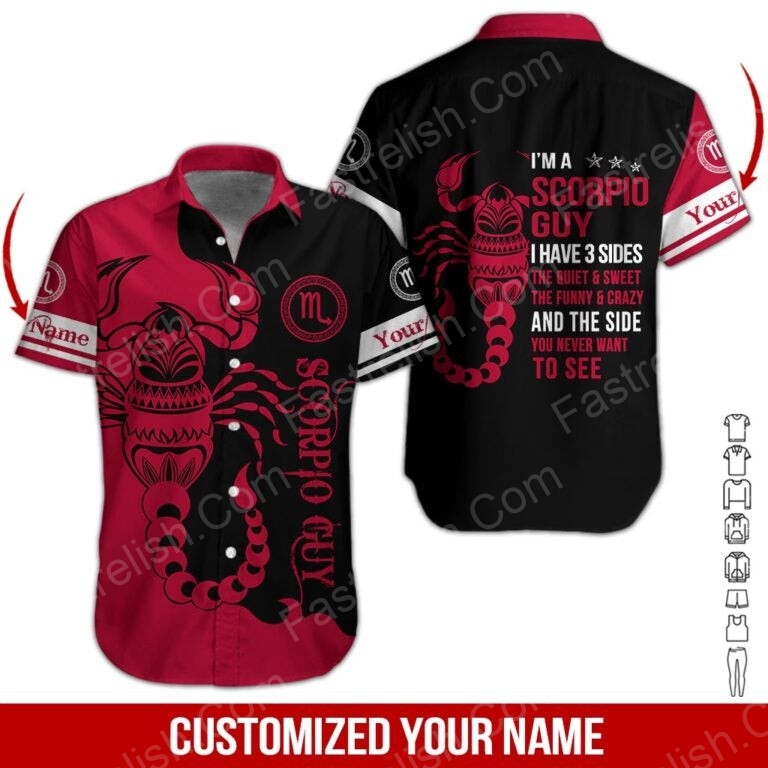 Scorpio Guy Custom Name Hawaiian Shirts HN1636