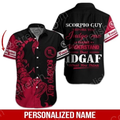 Scorpio Guy Custom Name Hawaiian Shirts HN1604