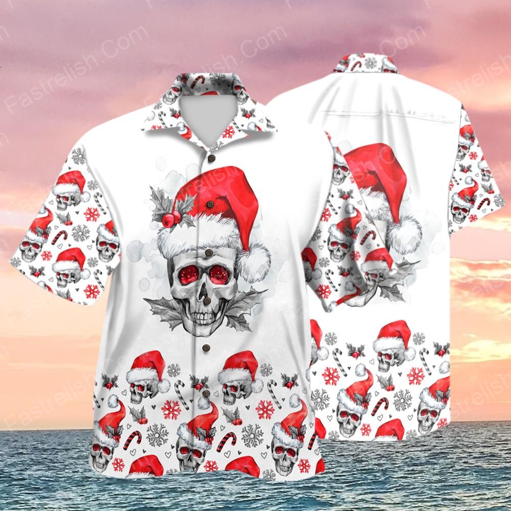 Santa Skull Christmas Hawaiian Shirts HW9747