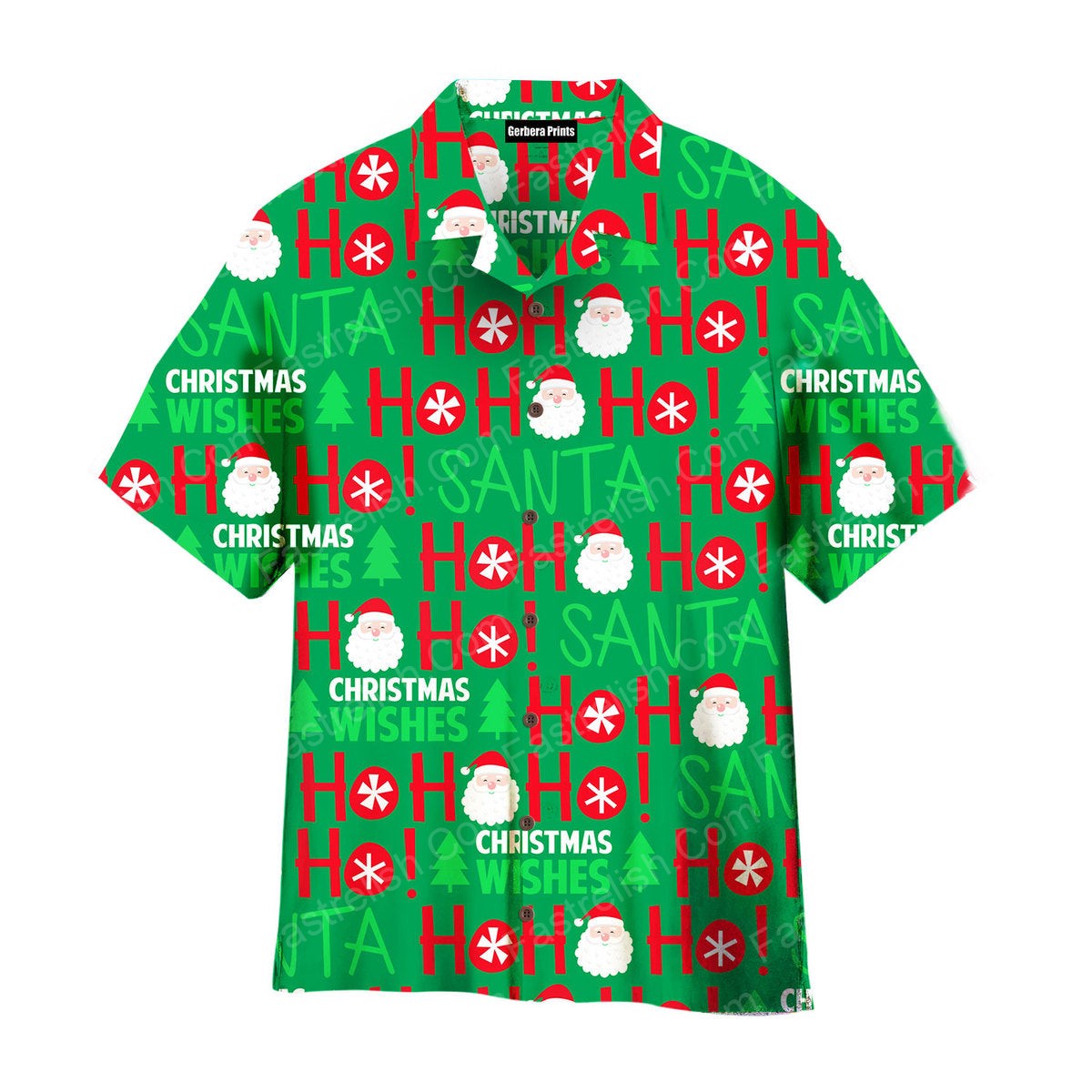 Santa Ho Ho Ho Pattern Hawaiian Shirts WT7534