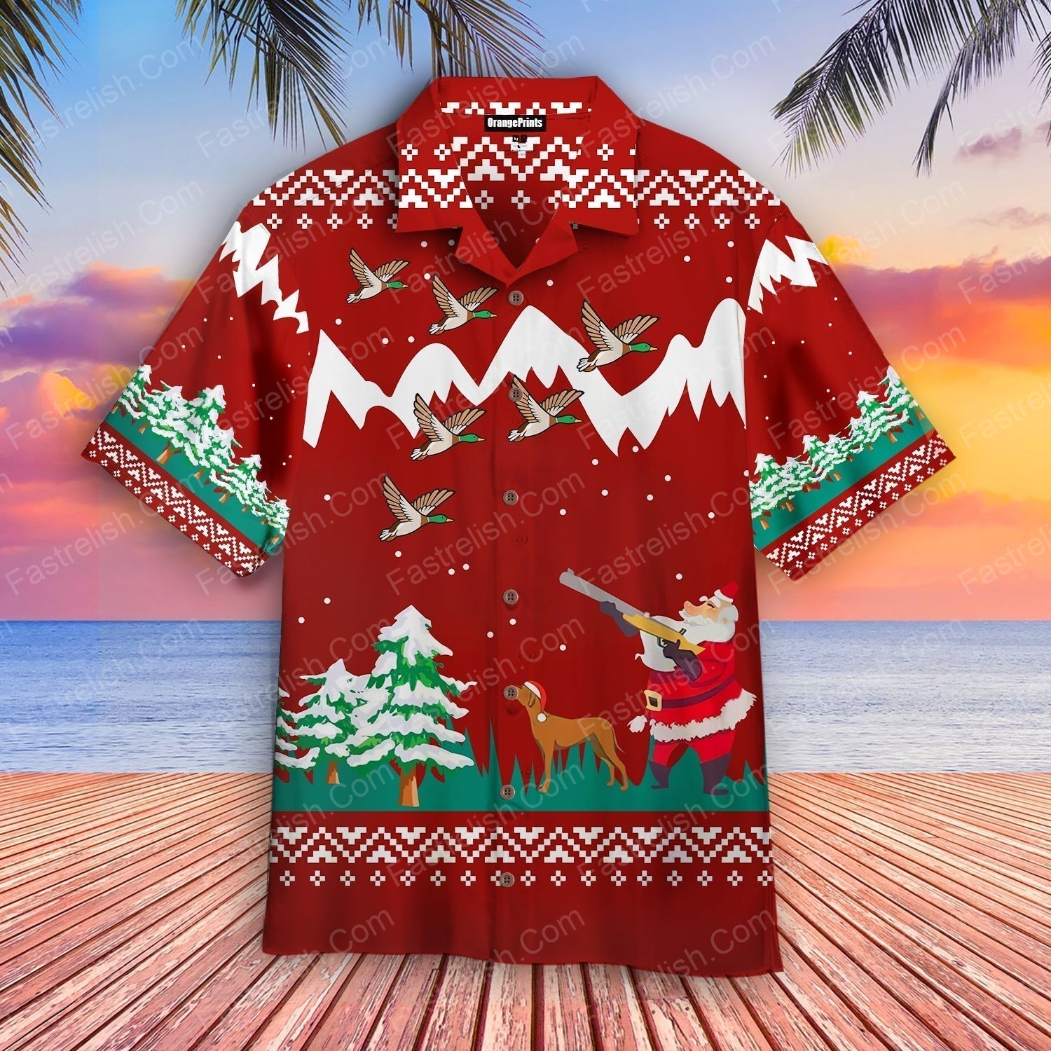 Duck Hunting Christmas Is Coming Hawaiian Shirts WT6503