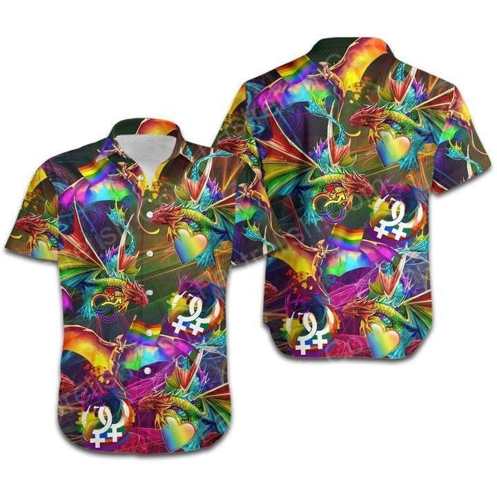 Dragon Rainbow Hawaiian Shirts HW5096