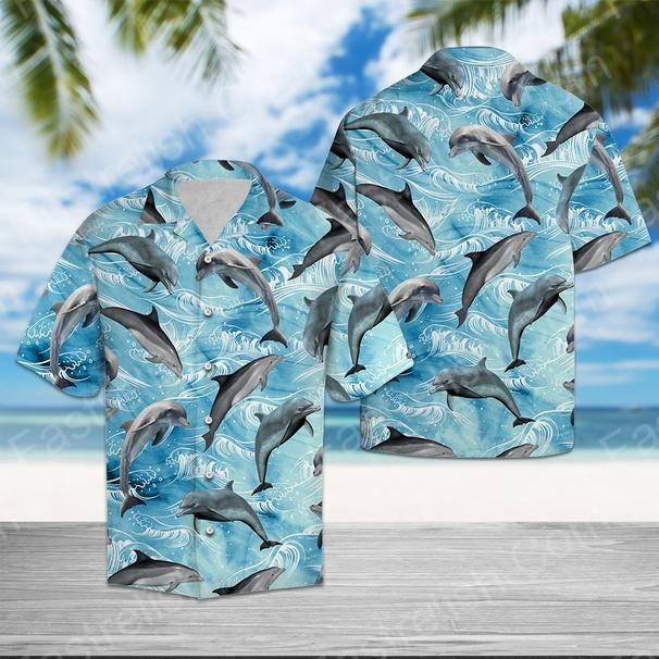 Dolphin Wave Water Hawaiian Shirts HW5503