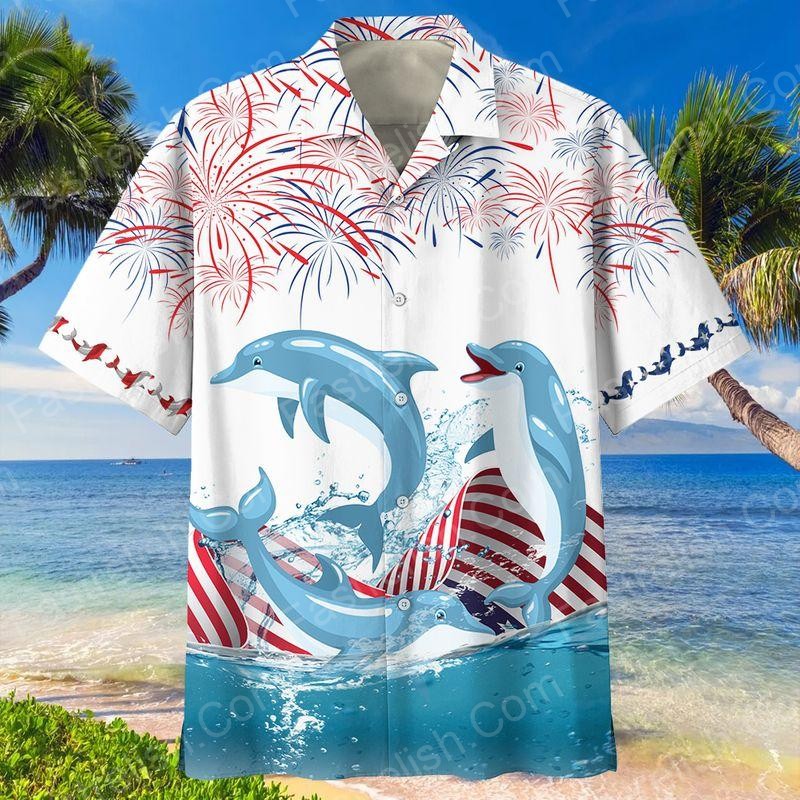 Dolphin Independence Hawaiian Shirts HW6519