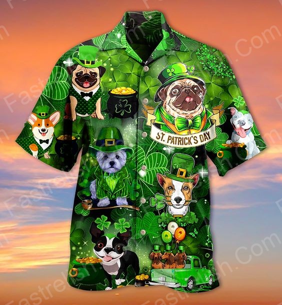 Dogs Love Irish Hawaiian Shirts HL1429