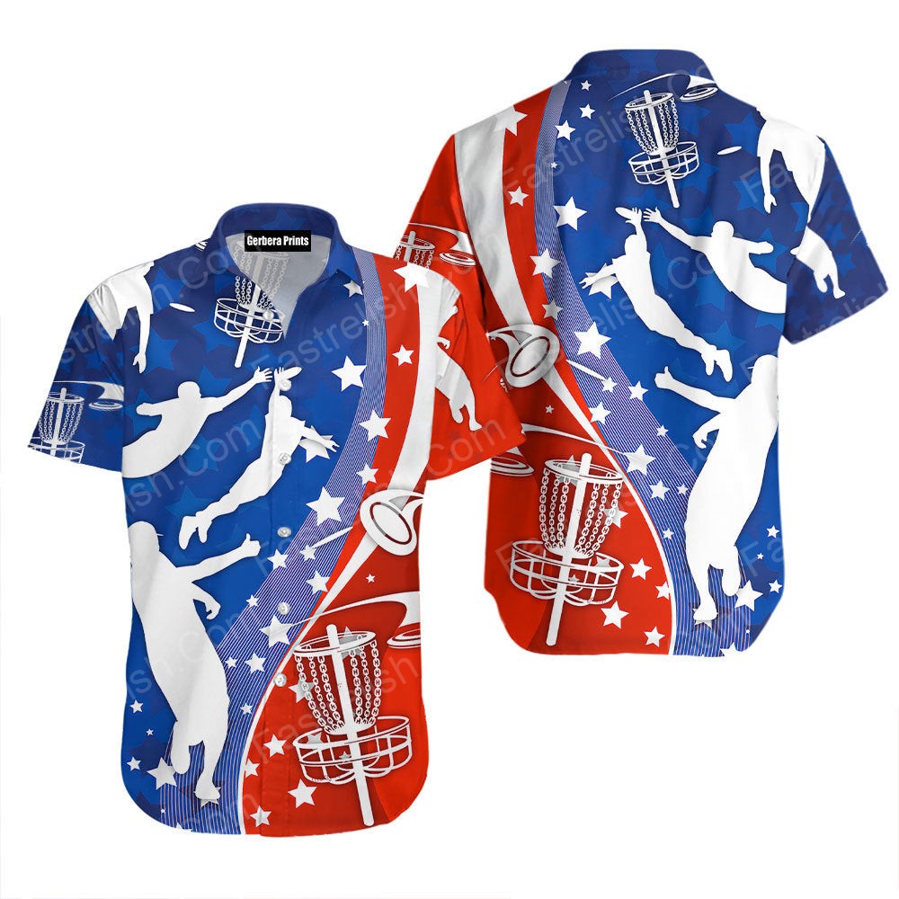 Disc Golf US Flag Hawaiian Shirts WT4154