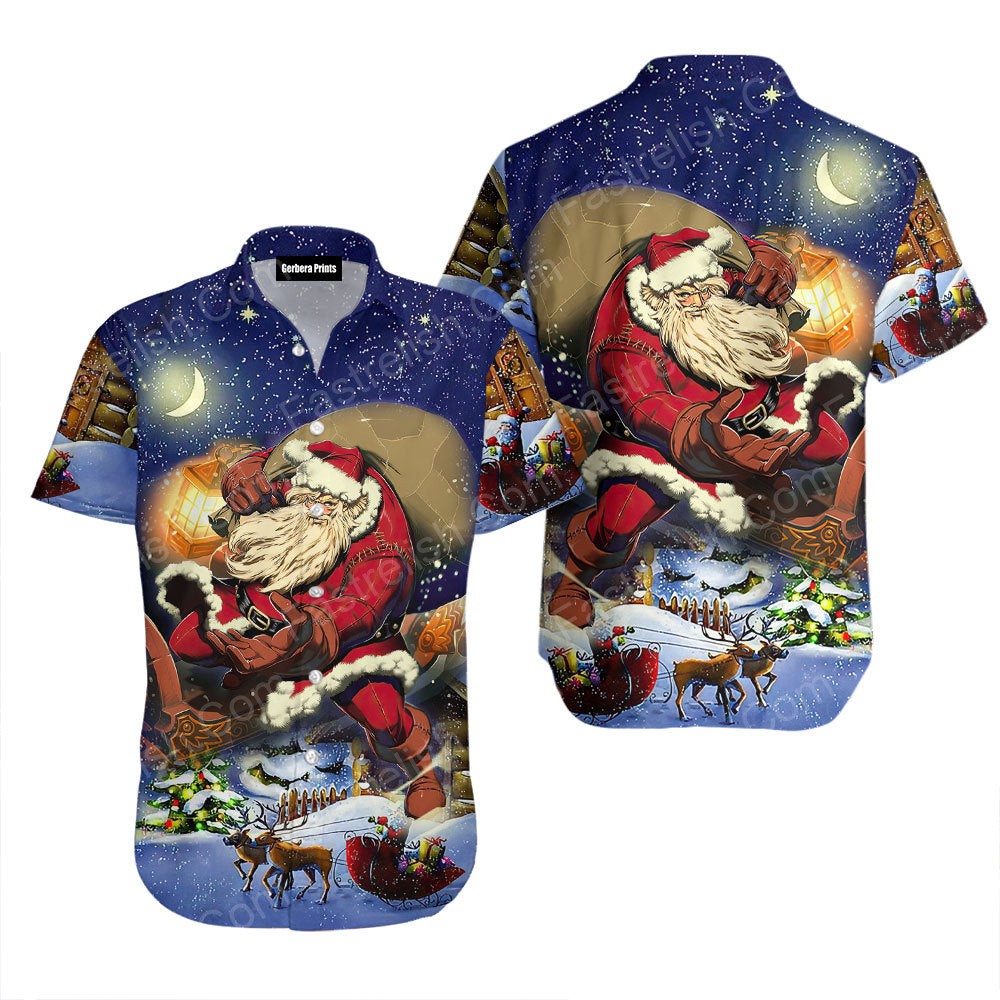 Santa Cozy Night Hawaiian Shirts WT7381