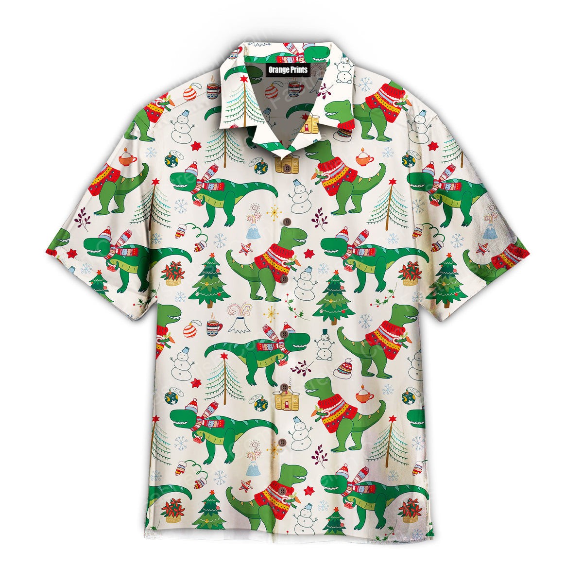 Dinosaur Rex Christmas In July Hawaiian Shirts WT6693
