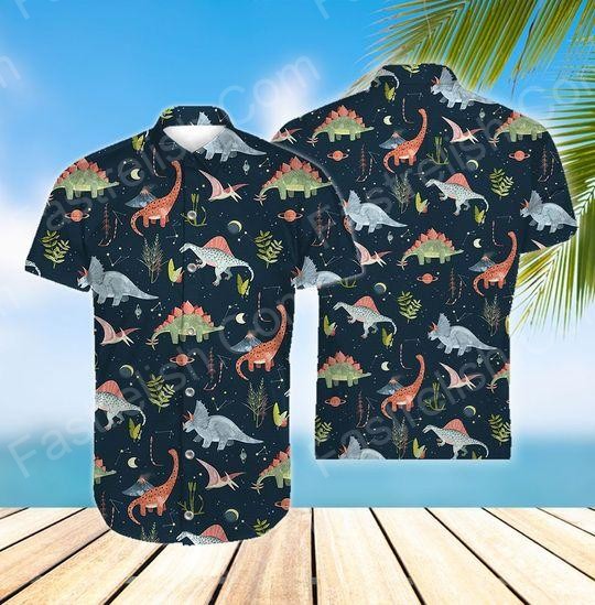 Dinosaur Cosmic Night Hawaiian Shirts HW6060