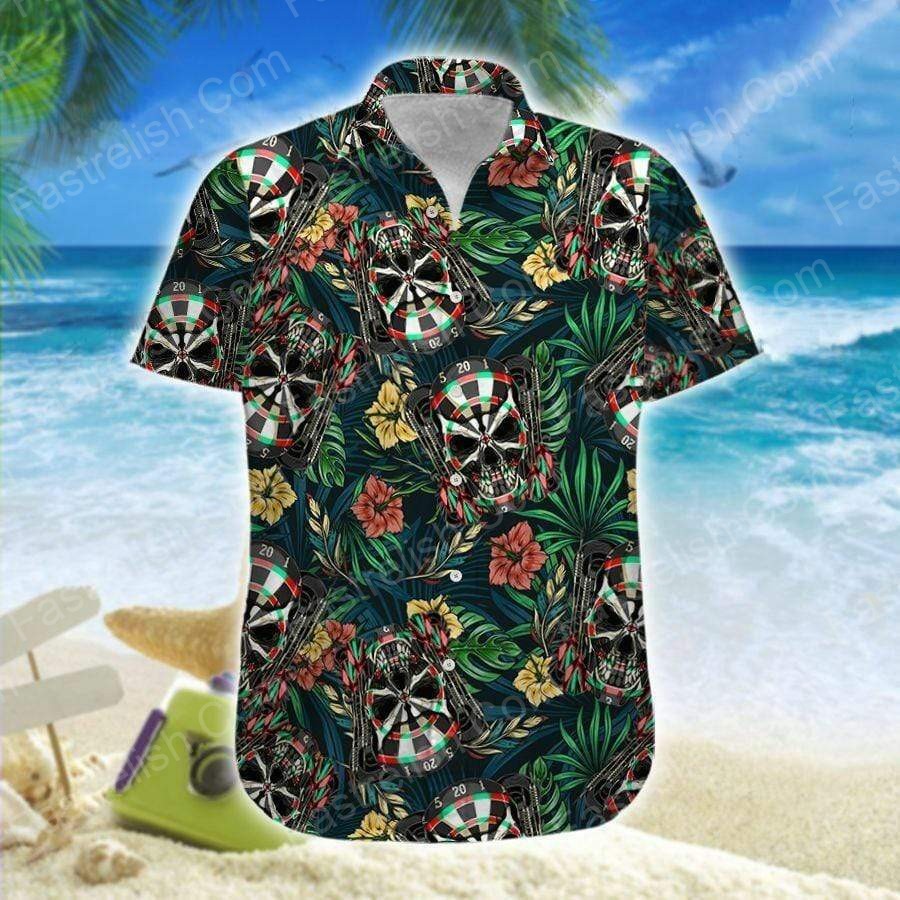 Darts Skull Hawaiian Shirts HW7436