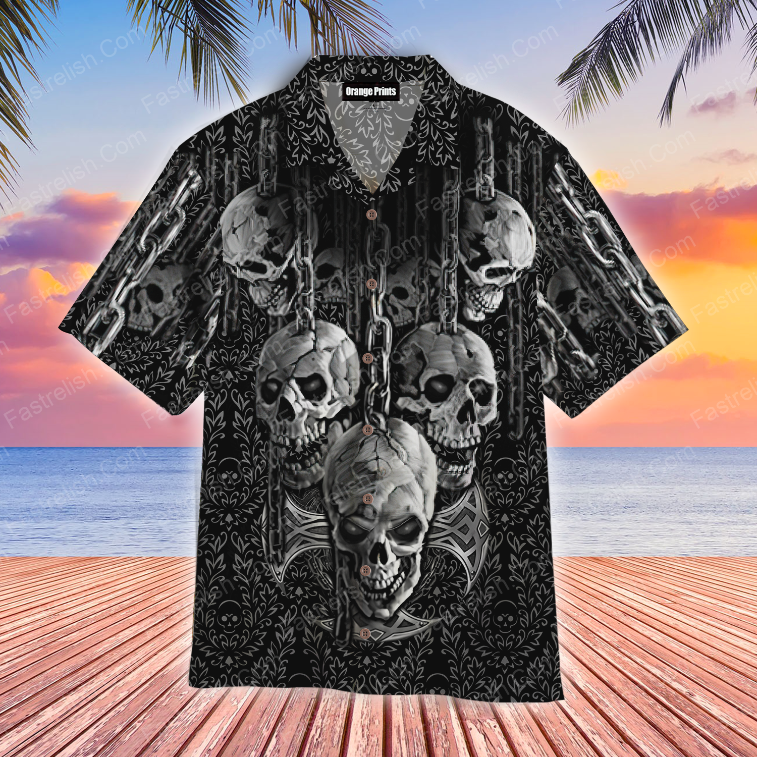 Dark Art Skull Hawaiian Shirts WT5448
