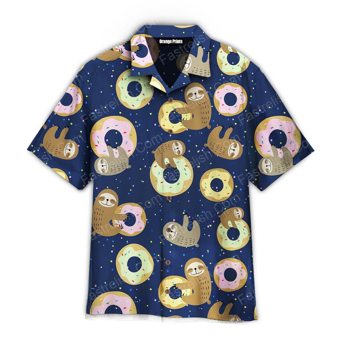 Cute Sloth With Sweet Donuts Hawaiian Shirts WT6804