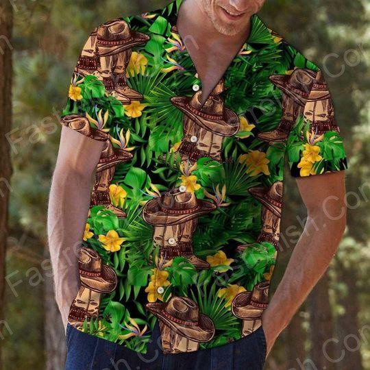 Cowboy Tropical Hawaiian Shirts HW8139