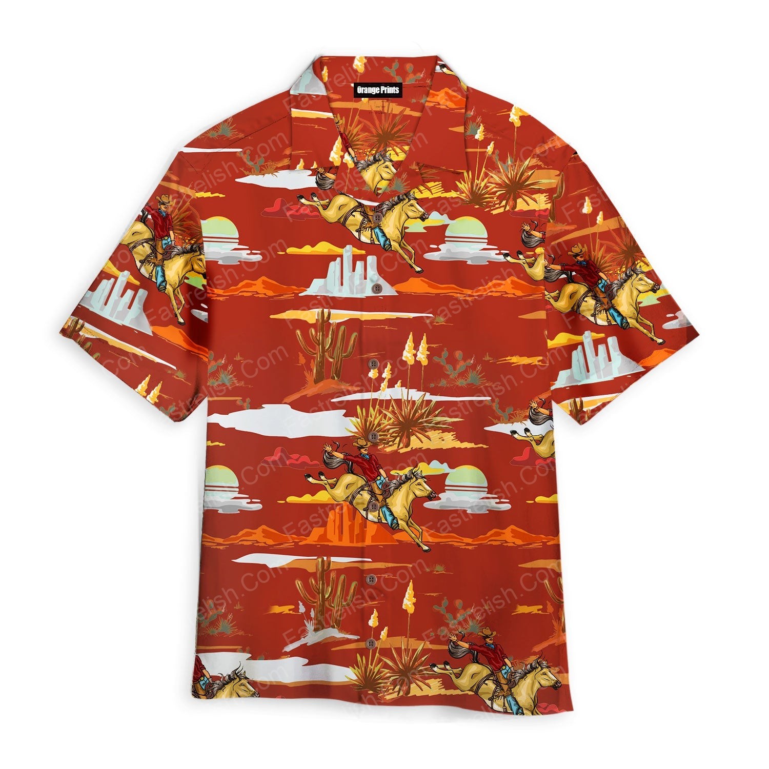 Cowboy Hawaiian Shirts HW6536