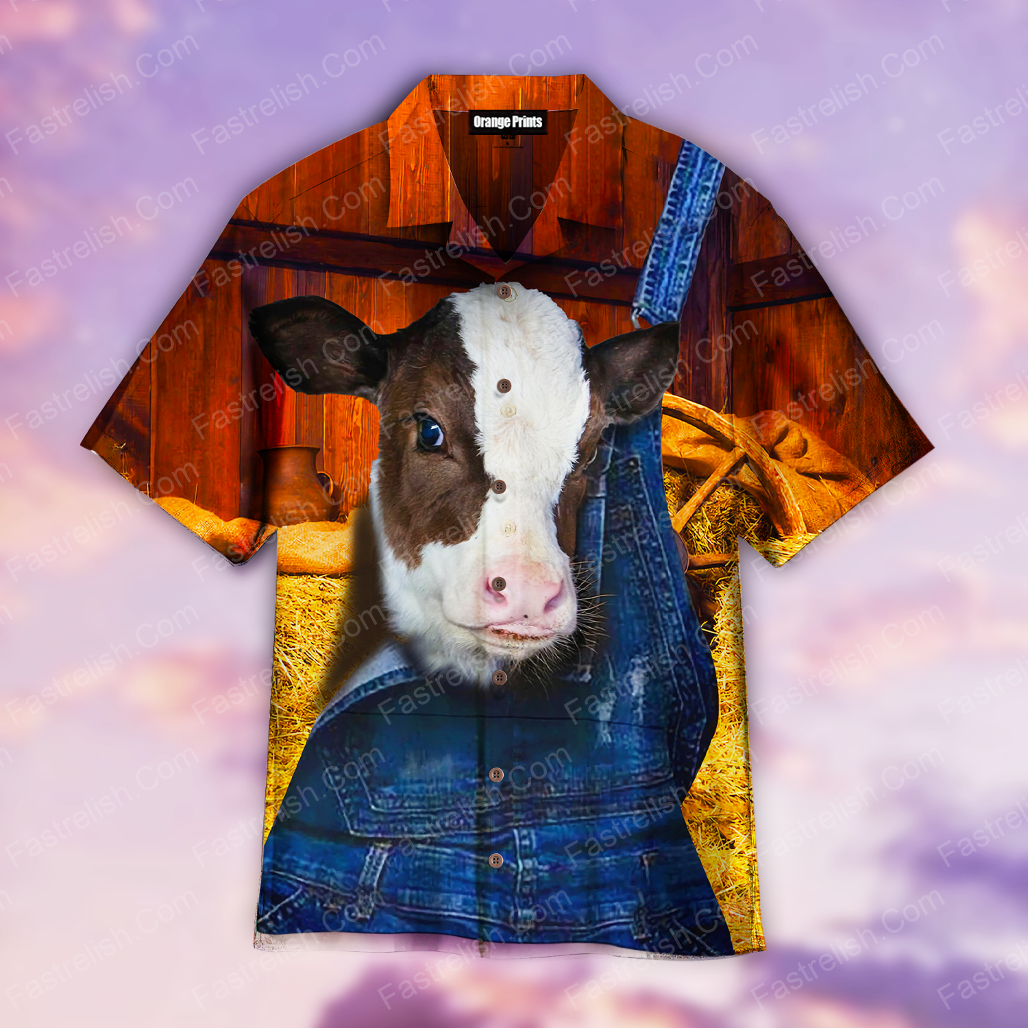 Cool Orange Cow Hawaiian Shirts WT5890
