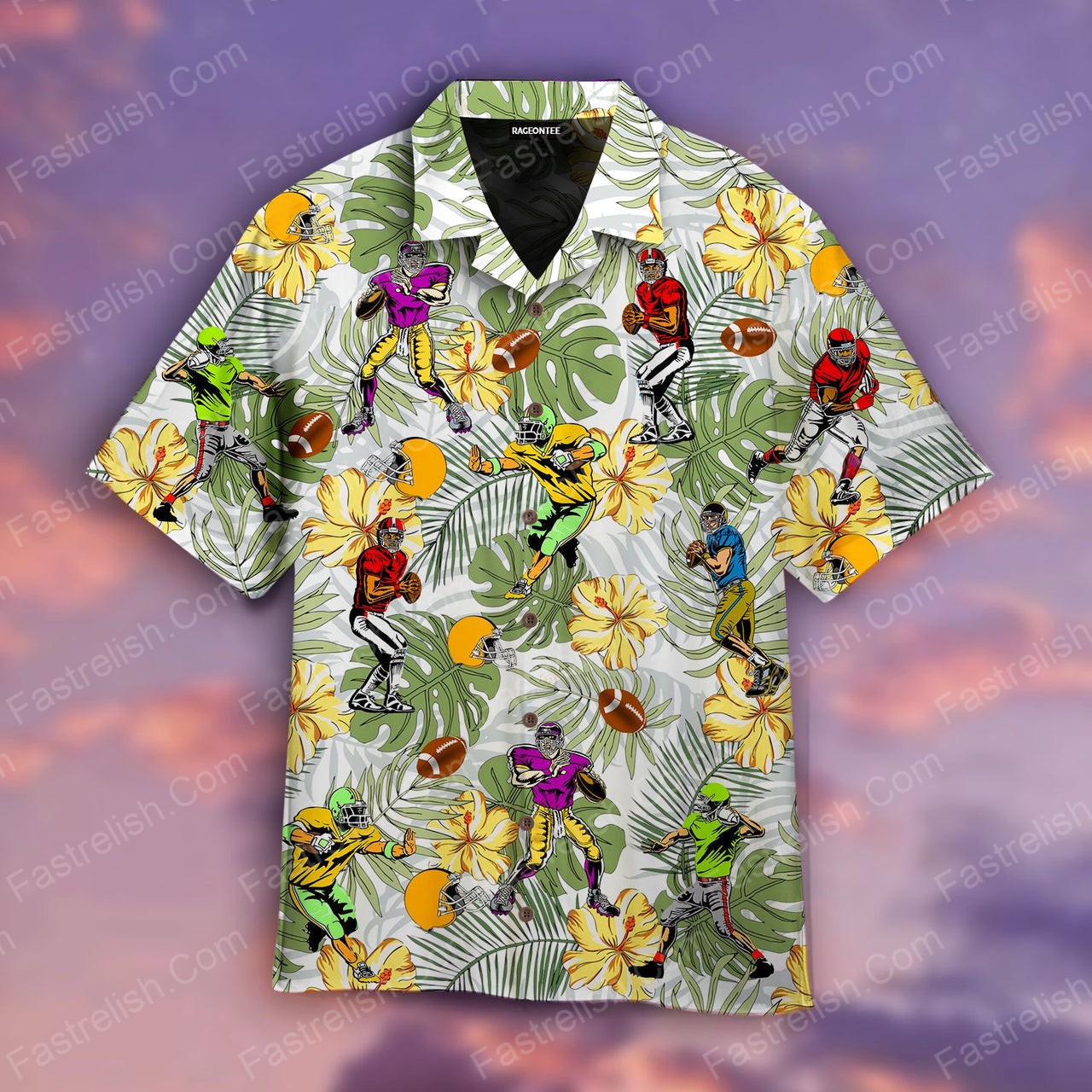Cool American Football Rugby Player Hawaiian Shirts WT1515