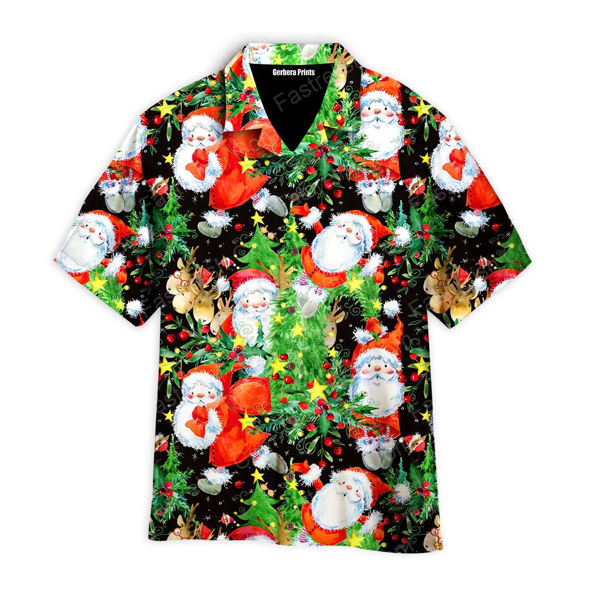 Christmas Santa Claus In Daily Life Pattern Hawaiian Shirts WT7493