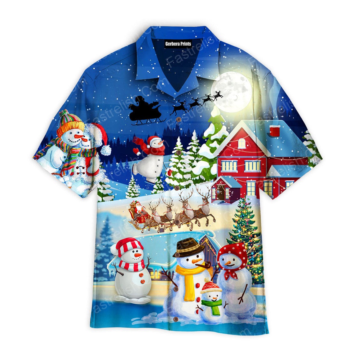 Christmas Santa Claus Family In Love Light Hawaiian Shirts WT9802