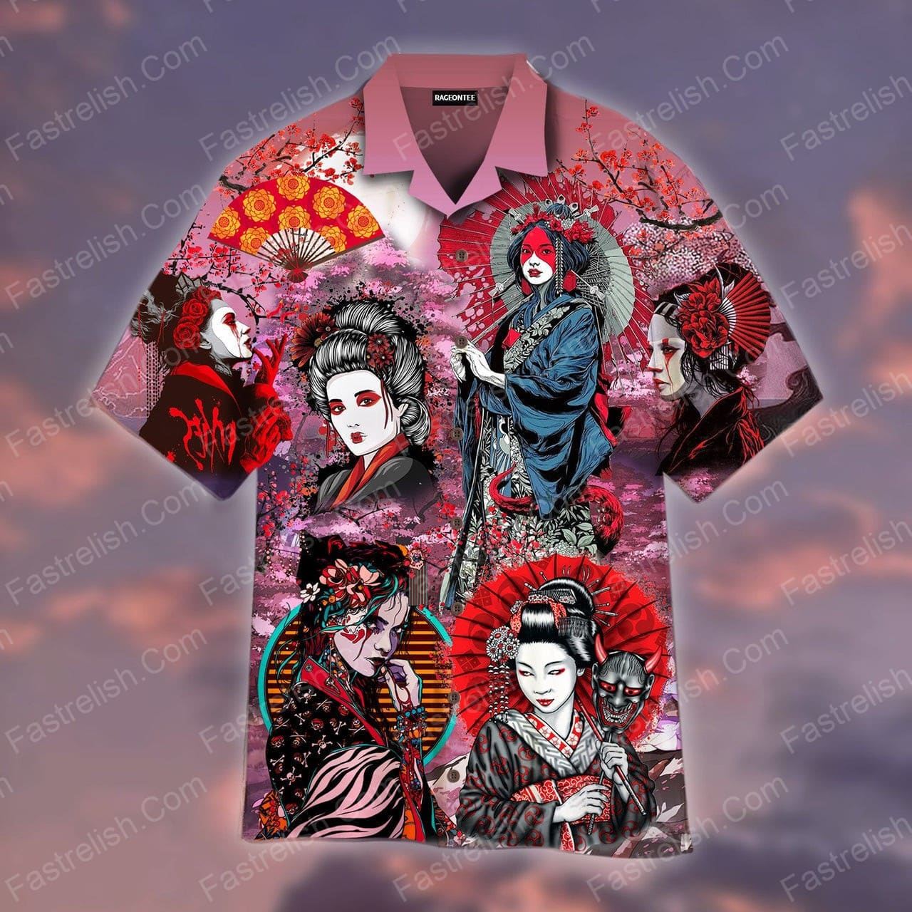 Beautiful Japanese Geisha Dream Hawaiian Shirts WT1424