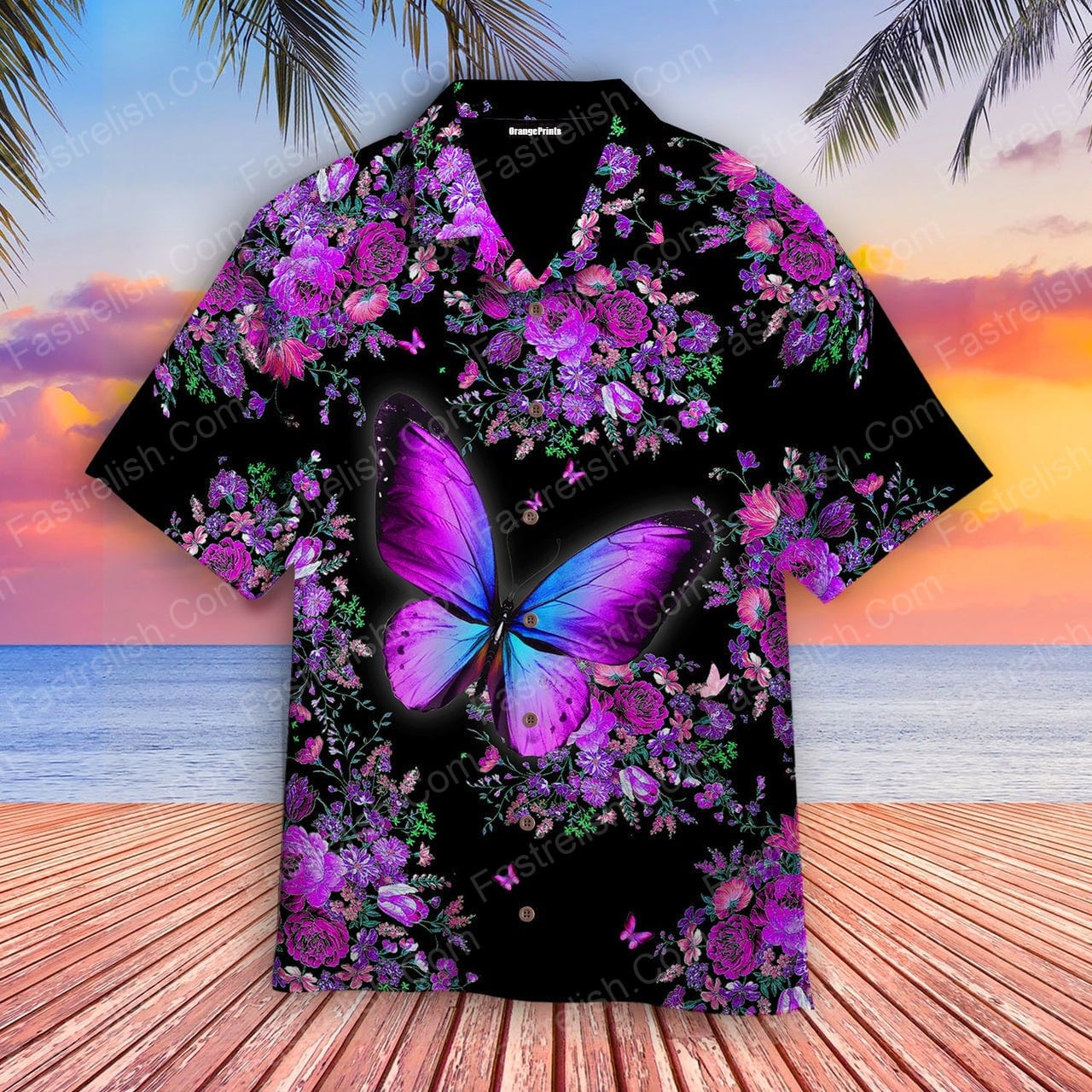 Beautiful Butterfly Hawaiian Shirts WT5090