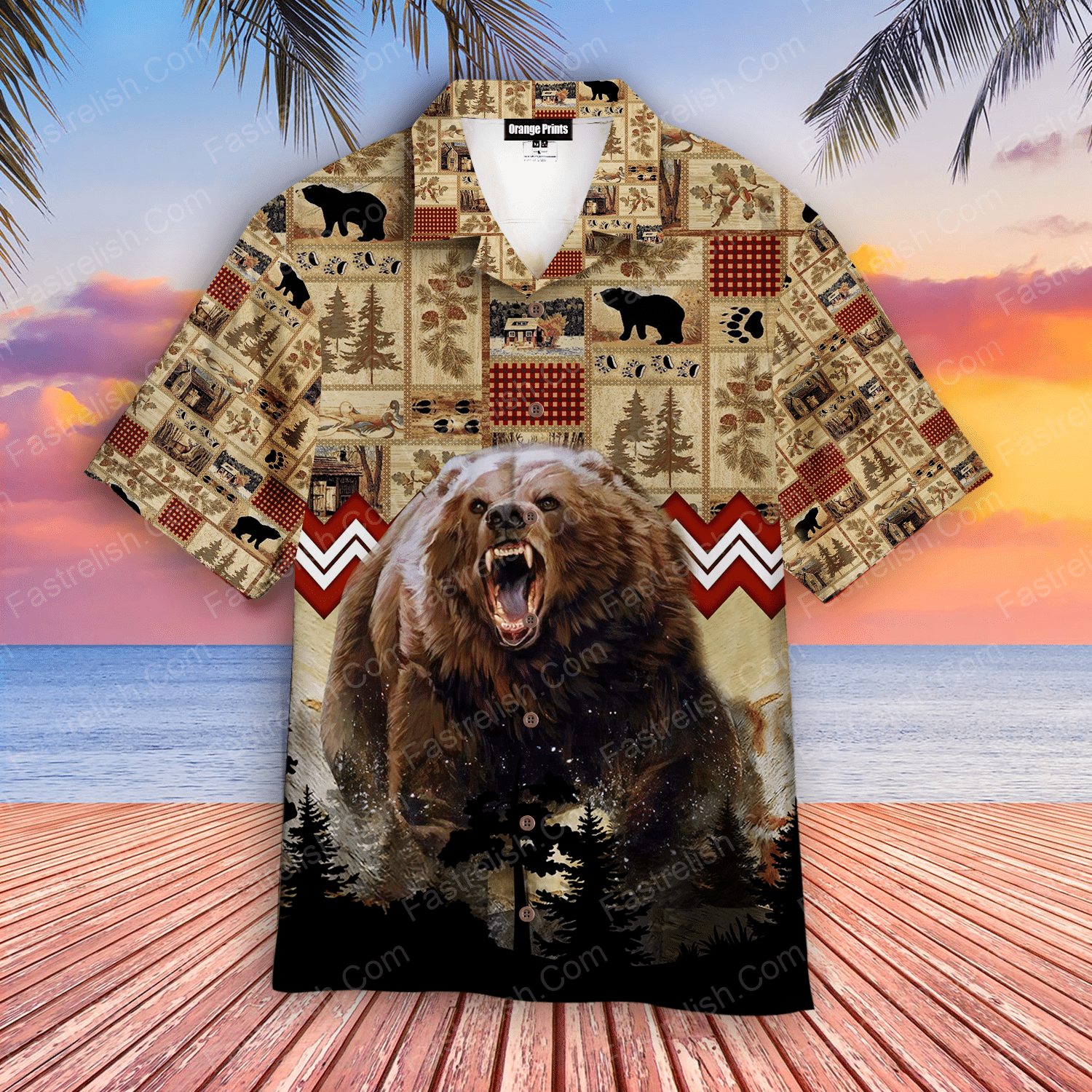 Bear Hunting Hawaiian Shirt HW7946