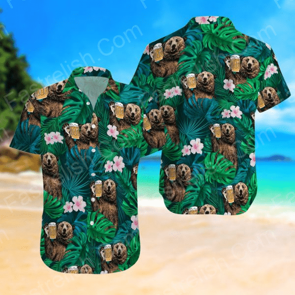 Bear And Beer Hawaiian Shirt HW4477