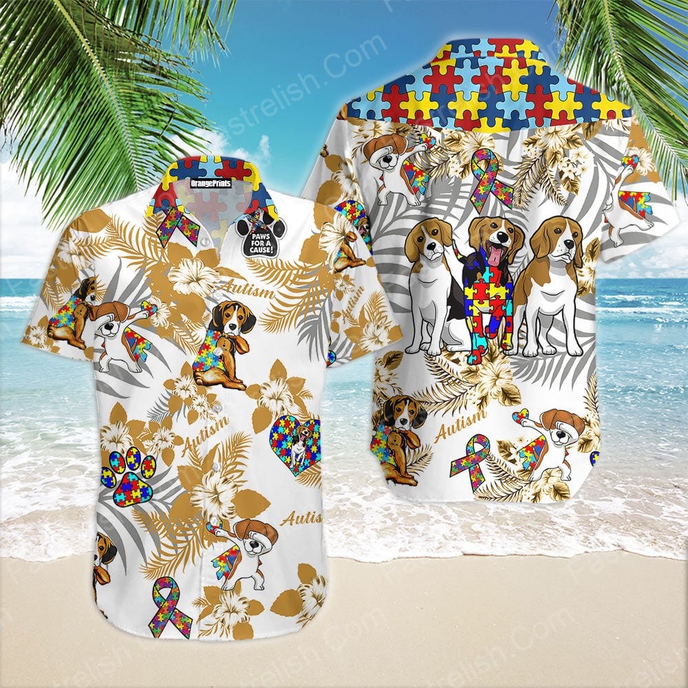 Beagle Autism Hawaiian Shirts HL1991