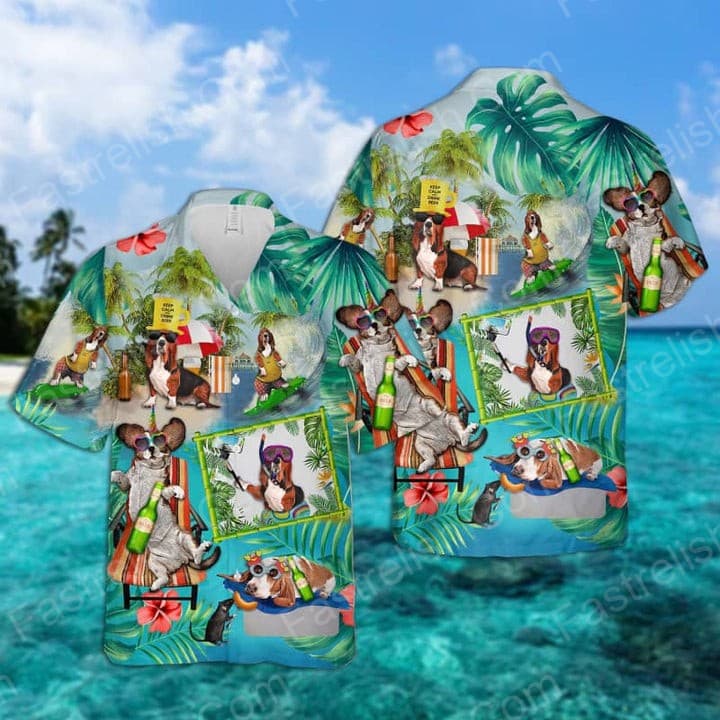 Basset Hound – Surfing Hawaiian Shirts HL2196