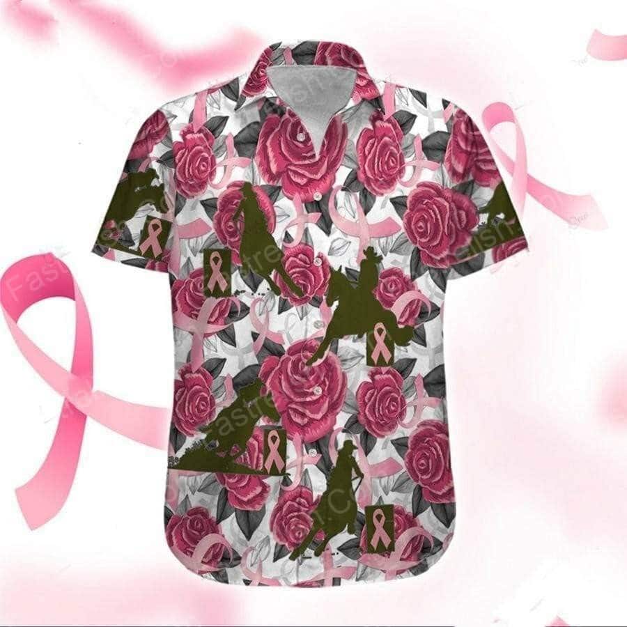Barrel Racing Breast Cancer Awareness Aloha Hawaiian Shirts HW8523