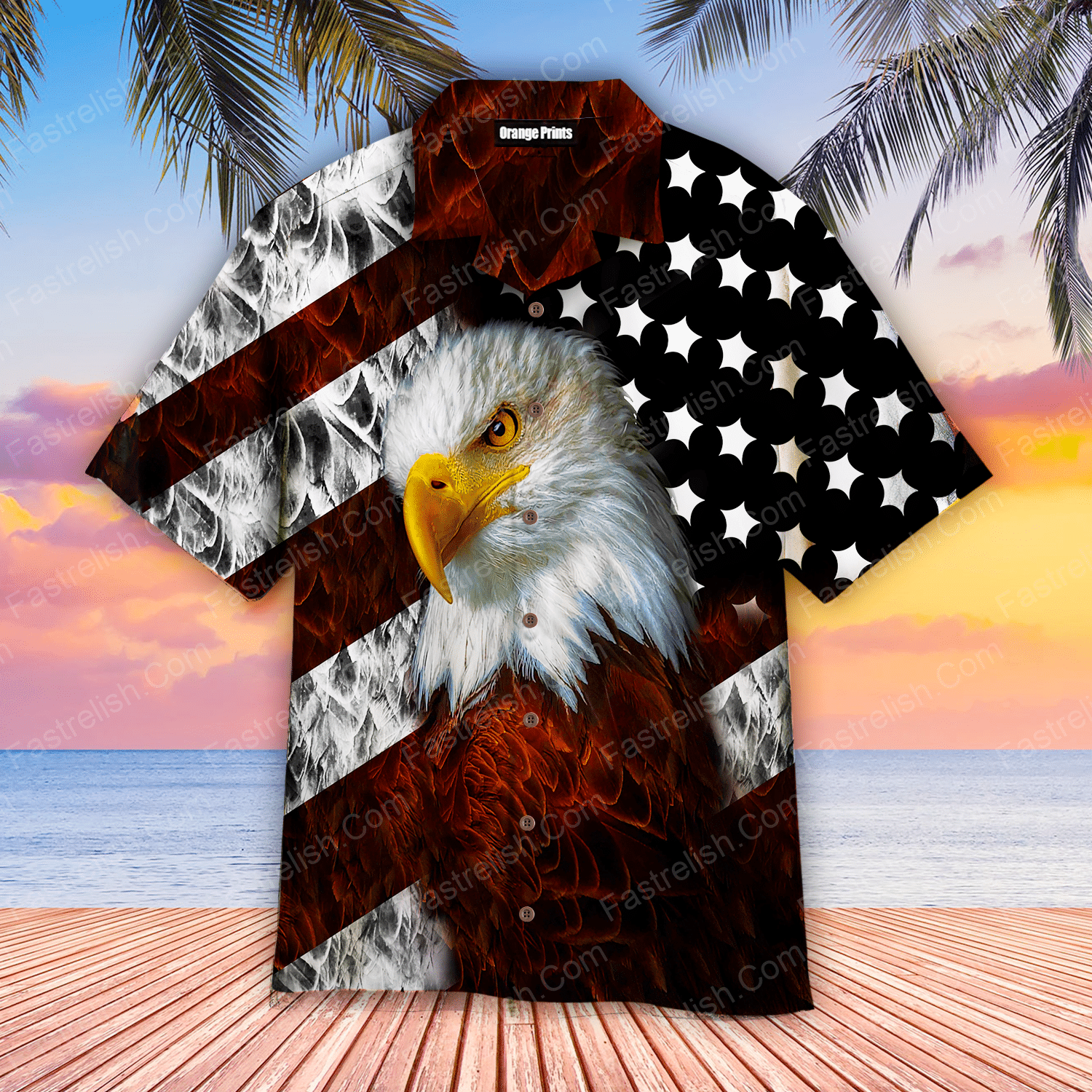 Bald Eagle Aloha Hawaiian Shirts WT5153