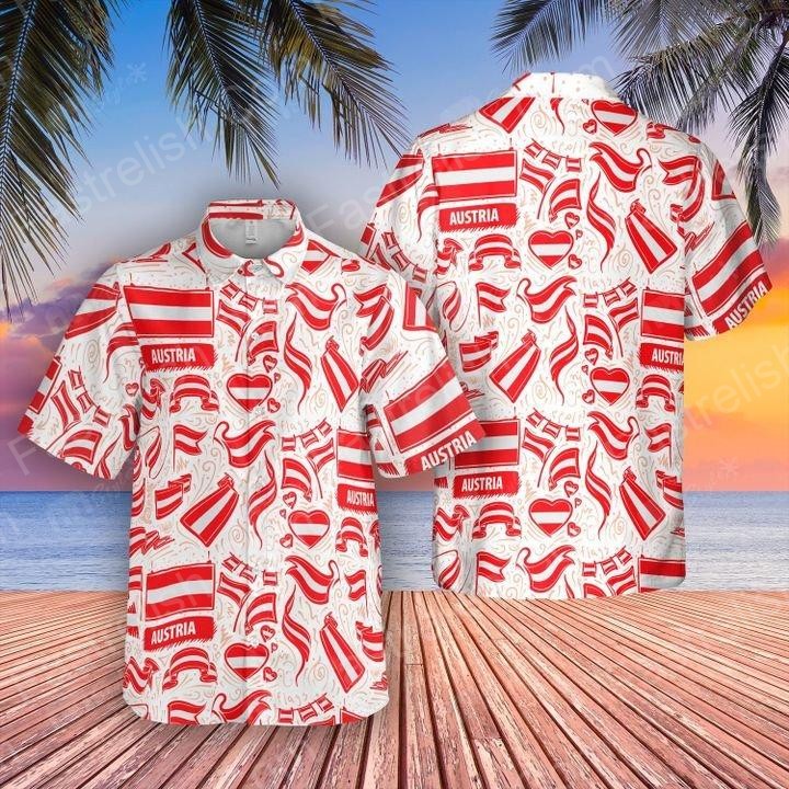 Austria Flag Aloha Hawaiian Shirts HW8527