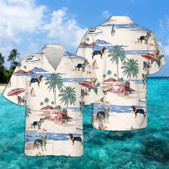 Australian Cattle Dog Summer Beach Aloha Hawaiian Shirts HL2186