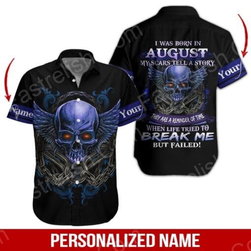 August Guy Custom Name Aloha Hawaiian Shirts HN3115