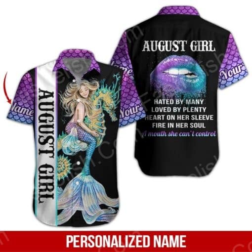 August Girl Custom Name Aloha Hawaiian Shirts HN1748