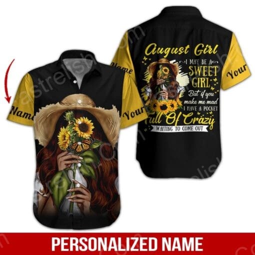 August Girl Custom Name Aloha Hawaiian Shirts HN1509