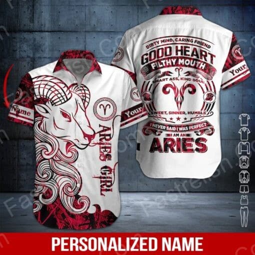 Aries Girl Custom Name Aloha Hawaiian Shirts HN2565