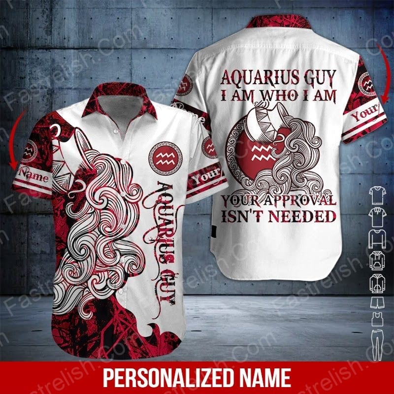Aquarius Guy Custom Name Aloha Hawaiian Shirts HN1543