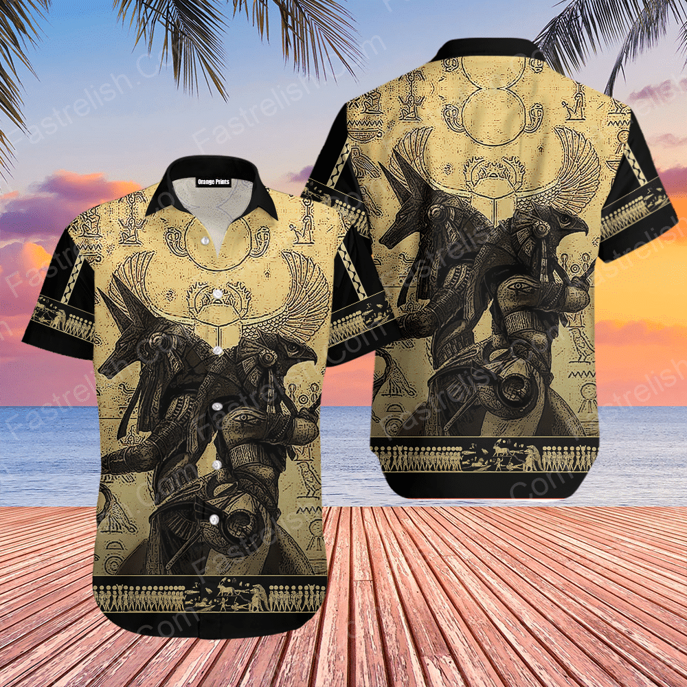 Anubis Ancient Egypt Aloha Hawaiian Shirts WT5938