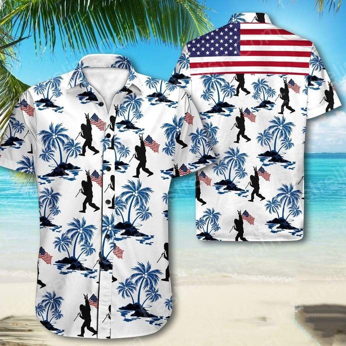 American Bigfoot Aloha Hawaiian Shirts HW9990