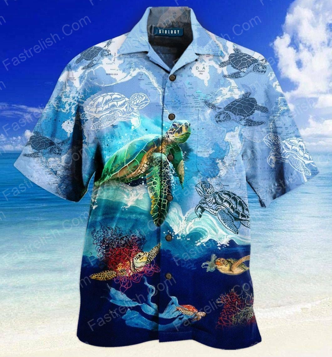 Amazing Sea Turtle Map Aloha Hawaiian Shirts HW3439