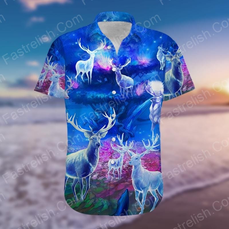 Amazing Magic Blue Light Aloha Hawaiian Shirts HW5625