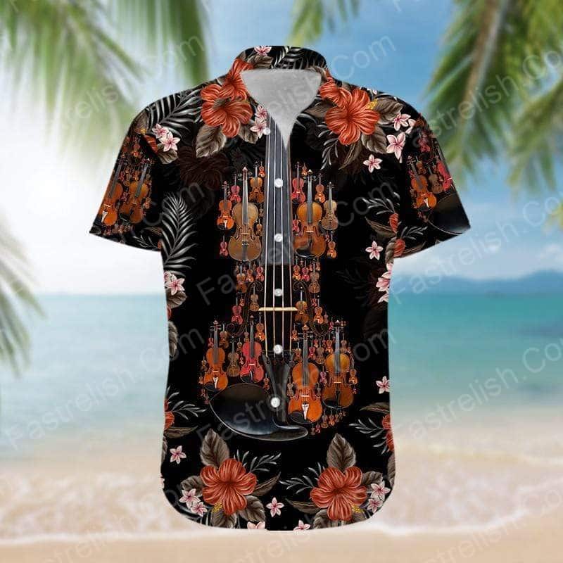 Amazing Combine Violin Aloha Hawaiian Shirt | HW2325