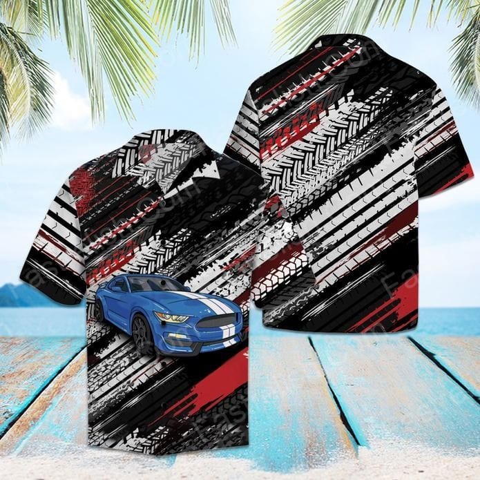 Amazing Blue Sports Car Aloha Hawaiian Shirt | HW5517