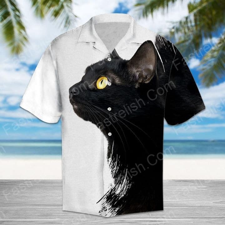 Amazing Black Cat Aloha Hawaiian Shirts HL2929