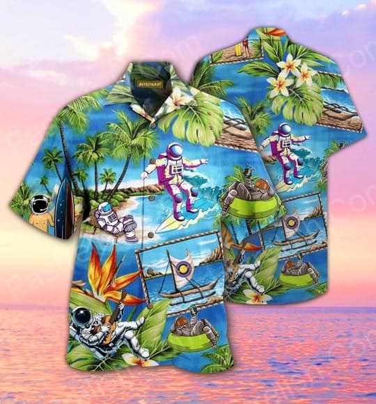 Amazing Astronaut Aloha Hawaiian Shirts HW1709