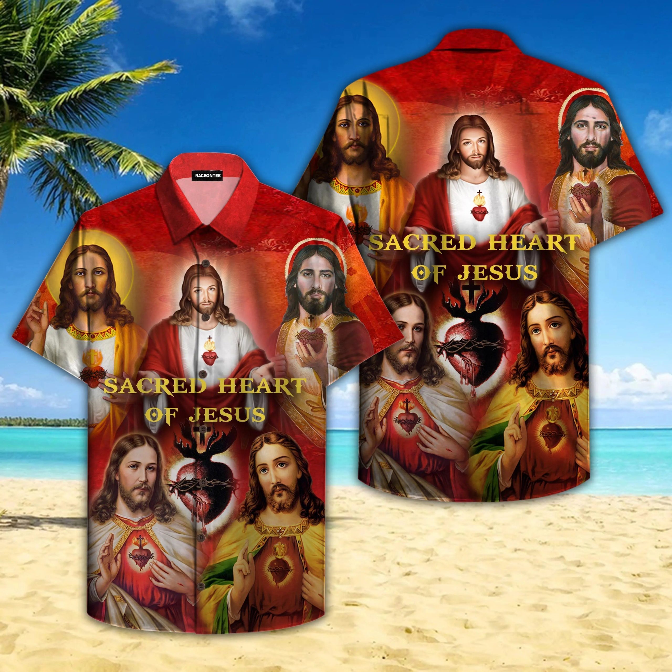 Sacred Heart Of Jesus Hawaiian Shirts HW4818