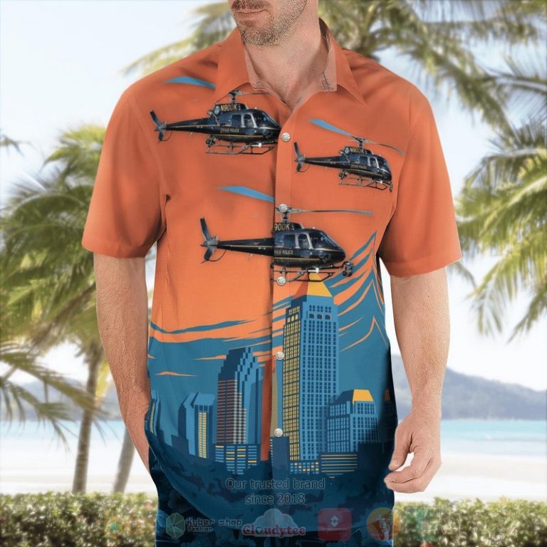 Dekalb County Police Department Eurocopter As 350 Bs A Star Helicopter Hawaiian Shirt